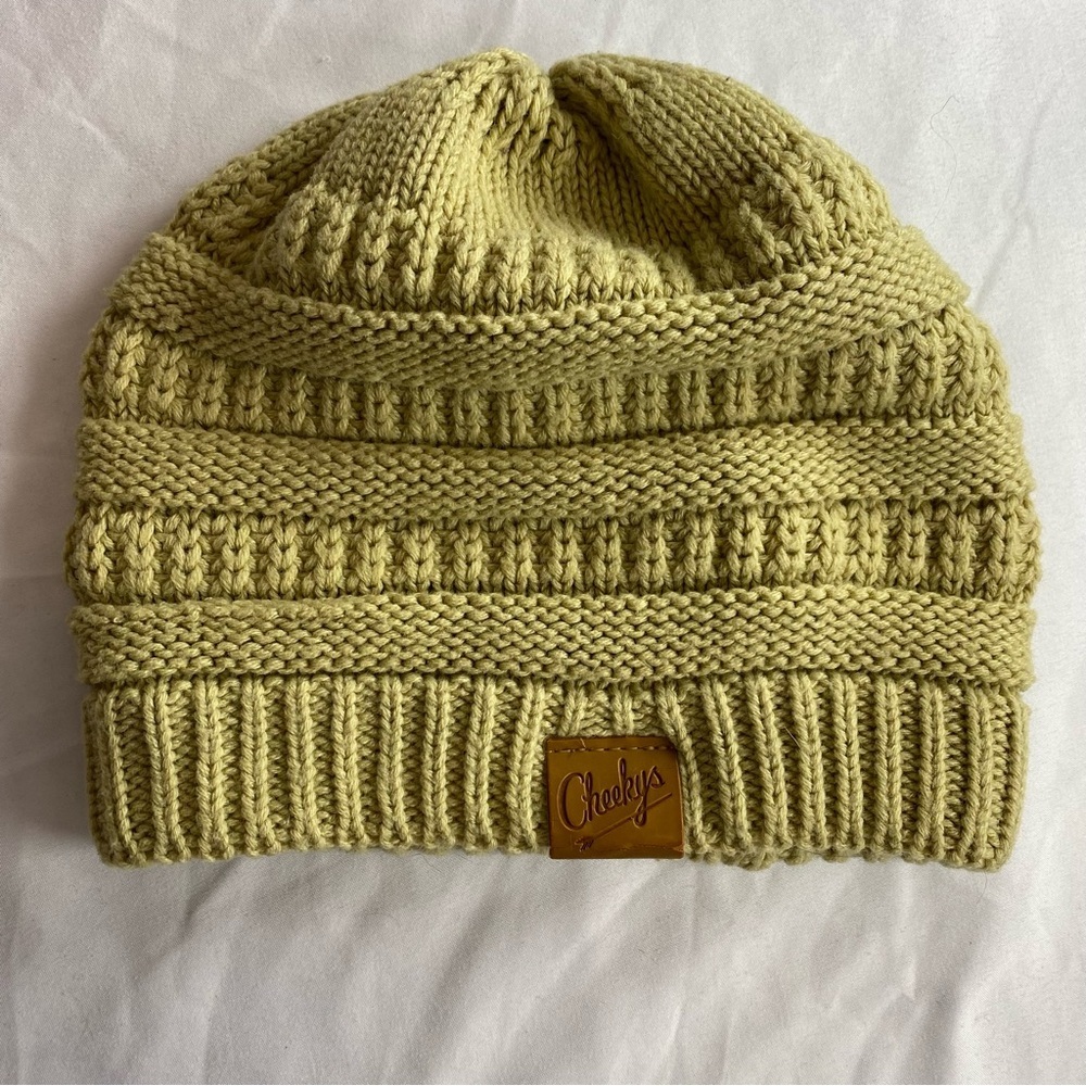 Cheeky’s Knit Beanie Hat | Ribbed Cuff | Khaki Tan - Picture 1 of 4